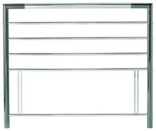 Urban Shiny Nickel & Black Nickel Headboard Double 135cm - Grade A3 - Ref #065