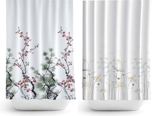 Floral fabric bathroom - floral,