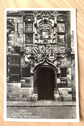 Old german post card almost - post,