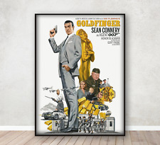 James Bond Goldfinger Movie Poster Print Home Decor Wall Art Picture A4