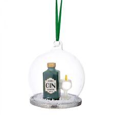 Gin and Tonic Glass Bauble Dome by Sass and Belle Christmas Collection