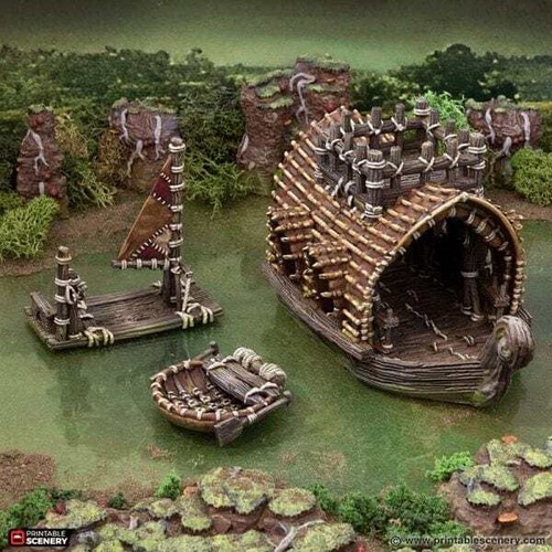 Swamp boats the - the, gloaming