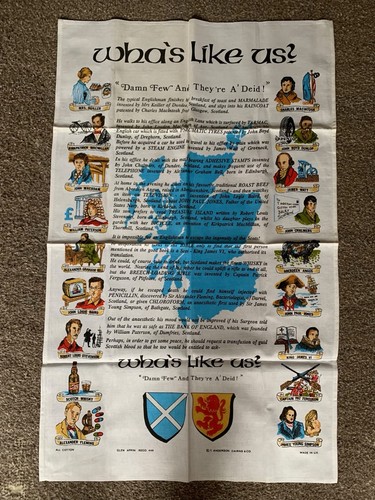 Wha like tea towel - like, us