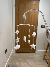 Maisons Du Monde Cloud Star Robin Pink Gold Musical Baby Nursery Cot Mobile