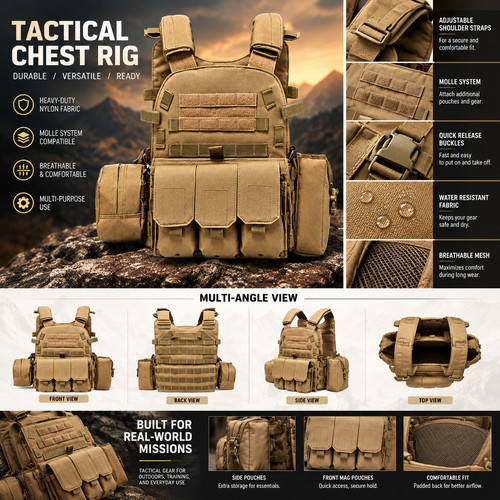Tactical vest molle plate - vest,
