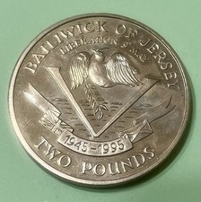 1995 TWO POUND COIN.   BAILIWICK OF JERSEY LIBERATION