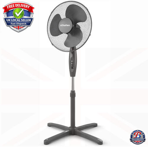 Schallen grey pedestal fan - grey,