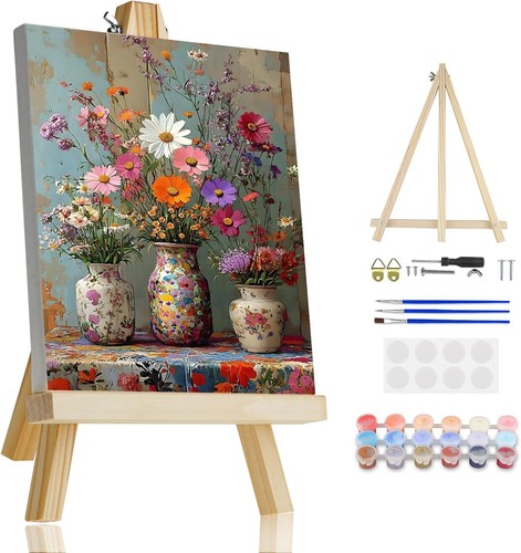 Framed flowers paint - flowers, by