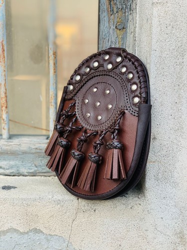 Scottish brown leather - scottish, kilt