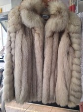 SAGA FOX Silver Real Fox Fur