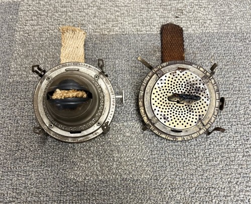Pair vintage brass kerosene - brass,