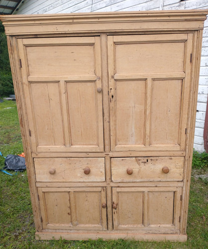 Antique primitive cupboard - antique,