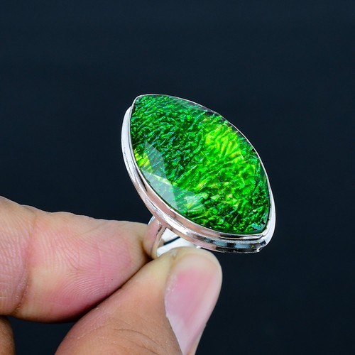 Ammolite marquise gemstone - ammolite,