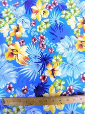 Hawaiian Floral Poly Cotton
