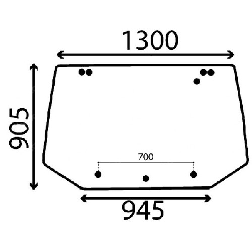 Rear window glass for ford - window,