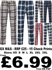 MENS PYJAMA BOTTOMS EX M&S BRUSHED FLANNEL SOFT FLEECE LOUNGE SLEEP PJ PANTS NEW