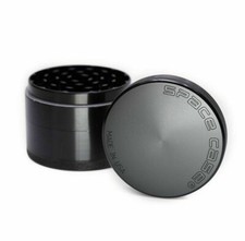 Black Space Case Herb Grinder 63mm 4-piece / part Large Spacecase UK SELLER