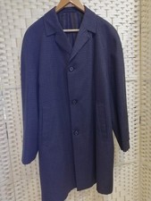 Dunn & Co  size 36"R  grey check terylene and worsted wool showerproof coat.
