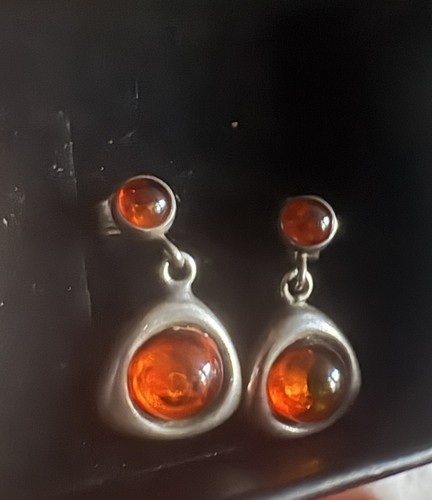 Vintage sterling silver - sterling, amber