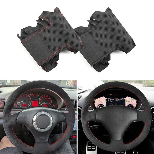 Suede steering wheel leather - suede,