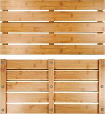 Bamboo Bath Mat- Sturdy  Absorbant  Non- slip Wooden  Accesory 560mm X 300mm