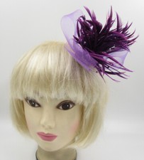 purple fascinator clip  weddings, party  races .b21