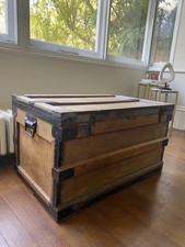 Antique Wooden Trunk Box Tool