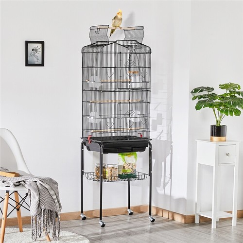 Large bird cage rolling - cage, w/rolling