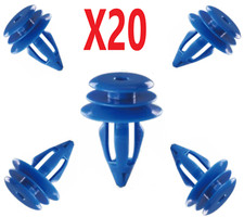 20X LAND ROVER RANGE ROVER EVOQUE PLASTIC CLIPS FRONT REAR WHEEL ARCH TRIM BLUE