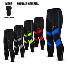 Winter Thermal Mens Cycling Trousers Tights Padded Pants Cycle Long Leggings UK