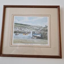 RARE Framed GLYN MARTIN Limited Ed 148/850 Lime Regis The Cobb Watercolour Print