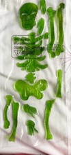 Gel Stickers Green Skeleton Halloween Window Stickers Decoration