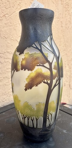 Galle style art nouveau vase - art,