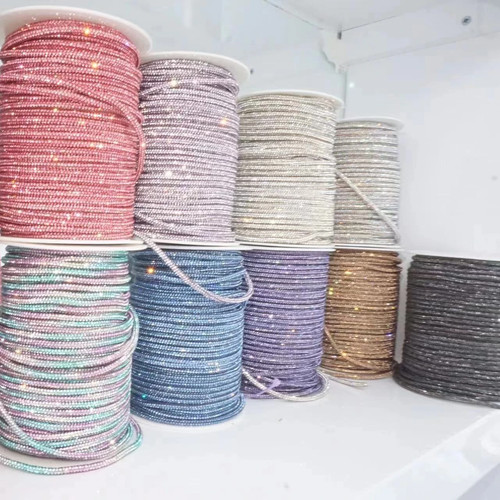 Yards 4mm rhinestone cord - rhinestone,