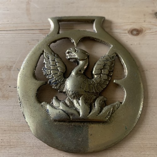 Vintage horse brass phoenix - brass,