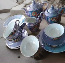 Antique c.1922-30s Hotta Yu Shoten Japan Hand Painted Tea Set 21 piece 