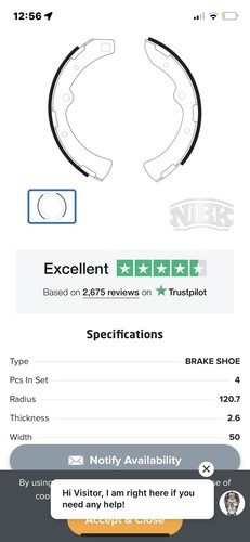 Rear brake shoe - brake,