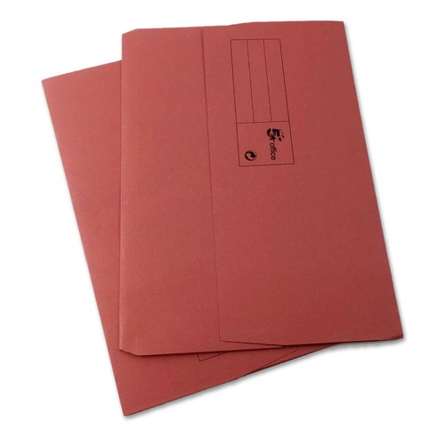 Red foolscap document - red,