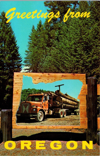 Vintage logging truck - logging,