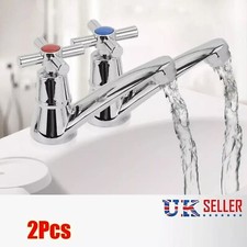 Twin Bathroom Taps Set Hot & Cold Twin Taps Traditional Bathroom Taps Washbasin