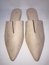 H&M Mules Size UK7 EU40 Nude Beige Suedette Gorgeous Classy Ladies Slider Sandal