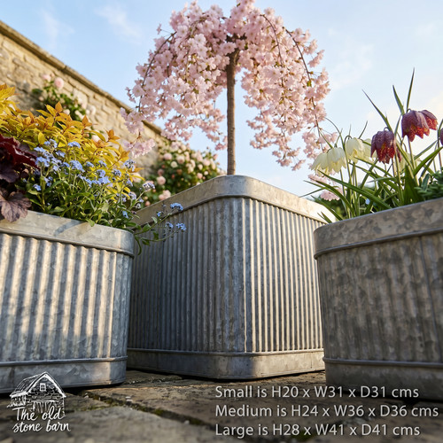 Planter galvanised metal - planter,
