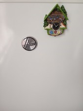 Switzerland Wooden House Cuckoo Clock Travel Souvenir Fridge Magnet Vintage