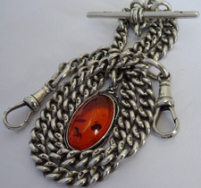 Antique solid silver double