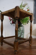 Vintage Tall Oak Wicker Woven