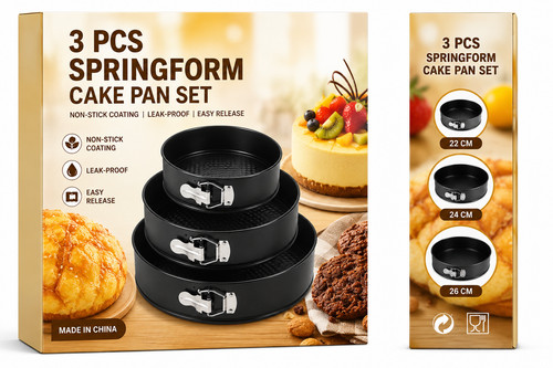 3pcs springform cake tin set - springform,