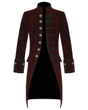 Men's Steampunk Maroon Velvet