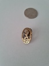 Vintage Gold Tone Camco St Christopher Brooch Pin Lapel
