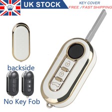 Flip Key Case Cover For Fiat 3 Button 500 Panda Punto Bravo Ducato Abarth Dodge