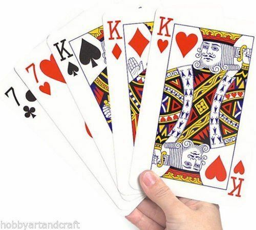 Jumbo playing cards deck - playing,